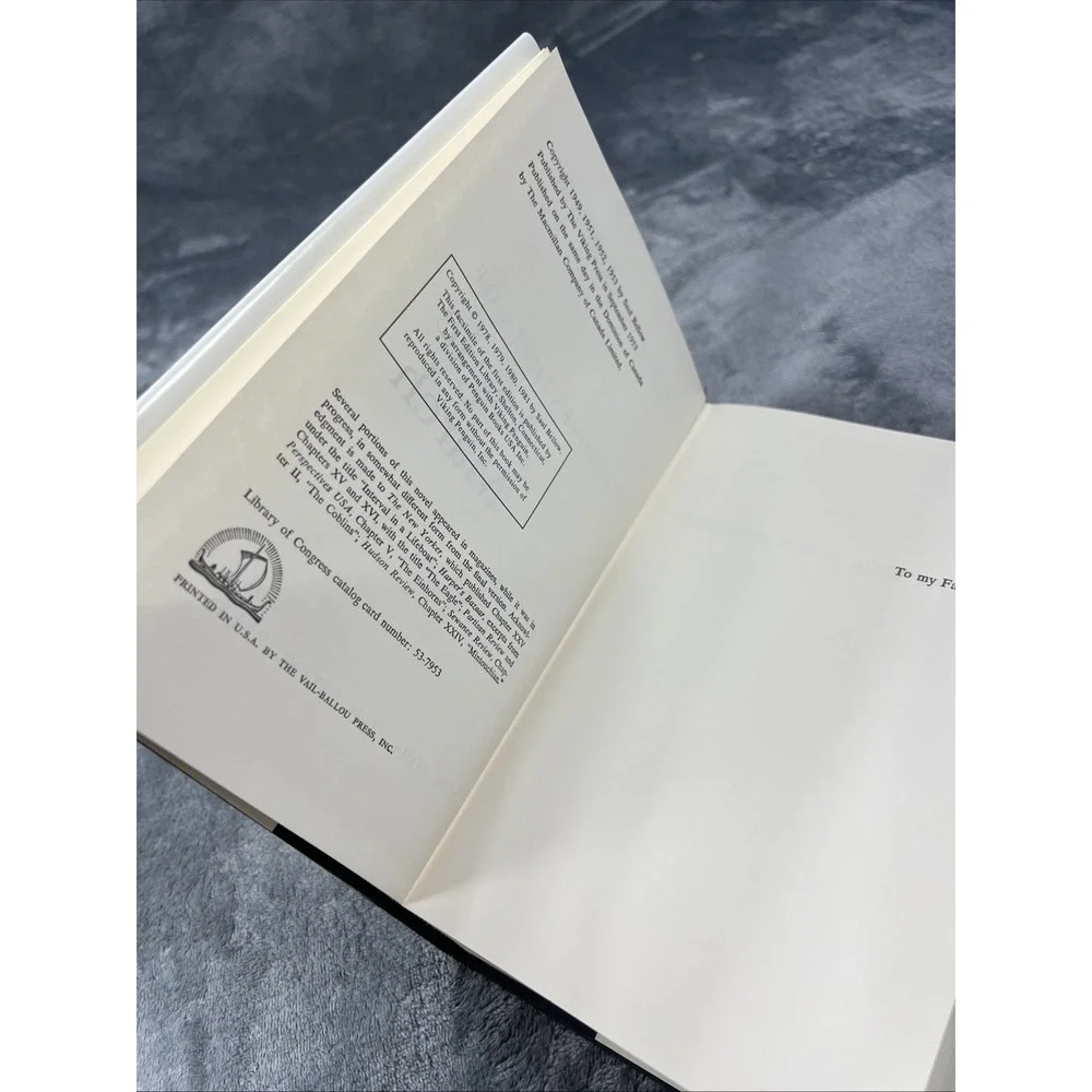 The Adventures of‎ Augie March Book Saul Bellow First Edition Library Insert